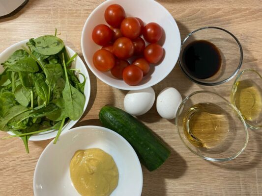 suroviny na pripravu salatu